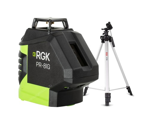 Комплект: лазерный уровень RGK PR-81G + штатив RGK F170