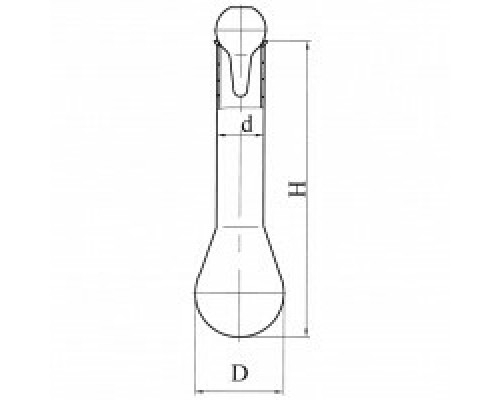 Колба Къельдаля 2-250-26 с цилиндрической горловиной