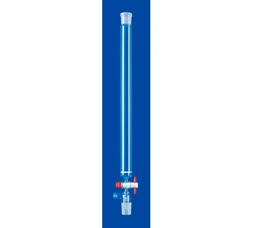 Хроматографическая колонка Lenz 600 мм, 430 мл, NS29/32, с фриттой, PTFE кран, боковой отвод GL18, стекло