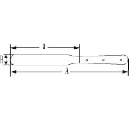 Шпатель Bochem с деревянной ручкой, длина 275 мм, ширина 27 мм, нержавеющая сталь