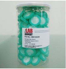Nylon, WS 0.22 мкм, 25 мм, шприцевые фильтры, зеленые, 100 шт/уп, Lab-Support, Китай