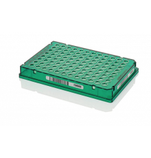 Планшеты для ПЦР, 96-лун., MicroAmp EnduraPlate, оптически прозрачные зеленые, со штрих-кодом, с юбкой, 50 шт/уп., Thermo FS