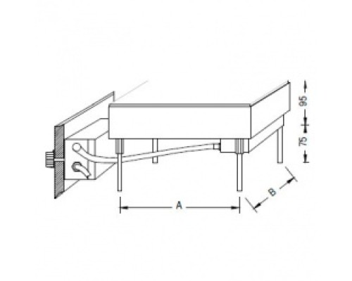 Нагревательная плитка Gestigkeit 44 EB, CERAN, 580 x 430 мм, 5,7 кВт, 3х400 В, с отдельным регулятором, для установки в столы, температура 50-500°C (Артикул 44 EB)